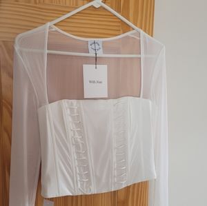 With Jéan women's white corset